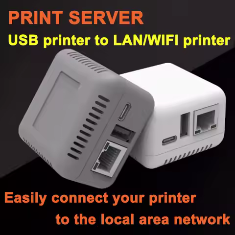 NP330 Mini Print Server USB Printer to Network Printer Simple, Easy to Use, Small Size Optional LAN/
