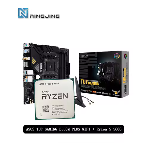 AMD R5 5600 CPU + ASUS TUF GAMING B550M-PLUS WIFI II AMD B550 microATX motherboard Suit Combo Bundle