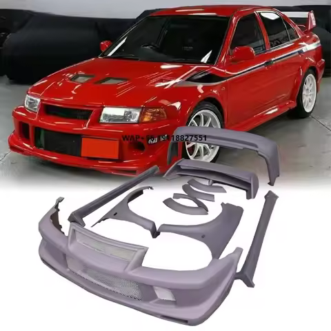 For Lancer Evolution VI EVO 6 OEM Style Body Kit Front Bumper Fenders Side Skirts Wheel Arches Rear 