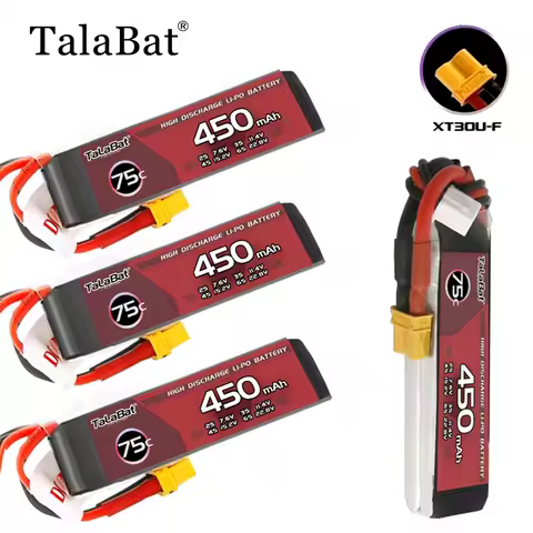 75C 2s 450mAh 7.4V LIPO Battery For RC Helicopter Quadcopter FPV Racing Drone Parts 2S Rechargeable 