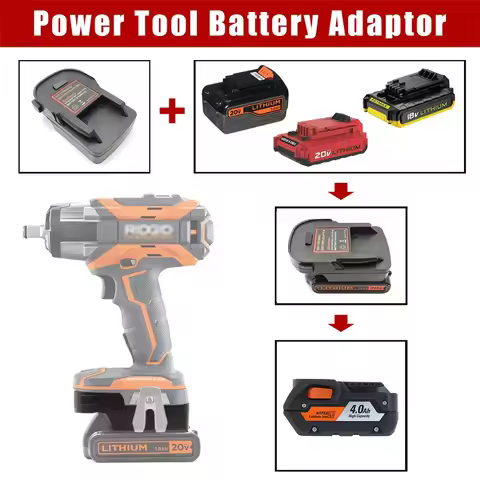 Battery Adapter Converter for Black&decker/porter Cable/Stanley 18V/20V Lithium Batteries for RIDGID