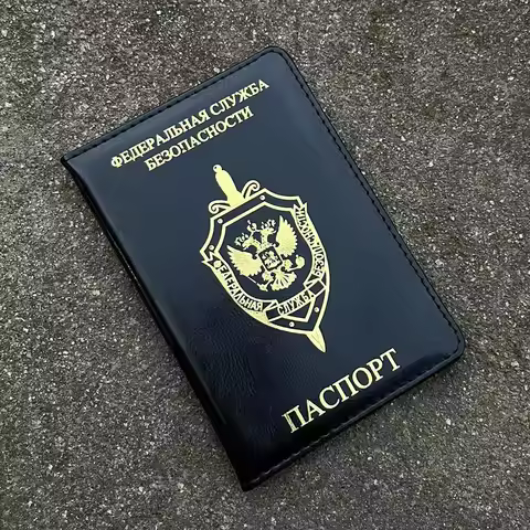 FSB of Russia Passport Cover with Names Travel Certification Covers for Passports Federal Security S