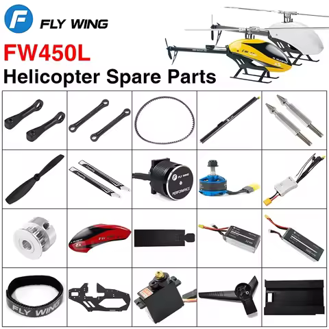 FlyWing FW450L V2 V2.5 Airwolf Helicopter Spare Parts Belt Gear Linkage ESC Spindle Seat Swashplate 