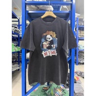 Men's and Women's Tops Epide Prefab26SS Panda MeTime Washed Aged Printing Short Sleeve Round Neck T-