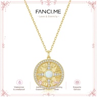 FANCIME "Lumen Star" Opal October Birthstone Sterling Silver Necklace