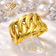 NEW 916 GOLD MODERN CHAIN RING