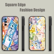 Casing For Redmi Note 9 9t 11 12 8 13 Pro Plus 4G 5G new 1000 Peso note DJU05 Phone Case Square Edge