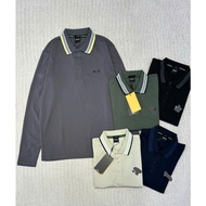 Men's long-sleeved P0l0 collar shirt