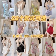 Sexy Nightwear 性感睡衣 爆款吊带睡衣蕾丝碎花性感睡衣带胸垫薄款短裤两件套唯美套装03.25
