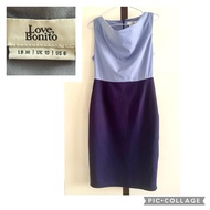 Love Bonito Colorblock Blue Dress Navy Blue