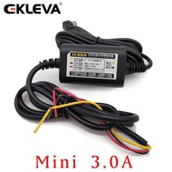 EKLEVA ชุดกล้องติดถาวรพอร์ต USB มินิ DC 12V - 24V ถึง5V/2.5A สูงสุดชุดสายจ่ายไฟที่ชาร์จแบตในรถป้องกั