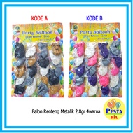 !! (1 Board contains 100 pcs) 2.8g Metallic Renteng Balloons in 4 colors, latex balloons, birthday b