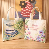 Souvenirs Retirement Screen-Printed Bag 9x9x4x4 Inches 1-Sided Screen Printing With Glass Pack