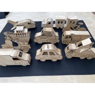 Wooden vehicle set