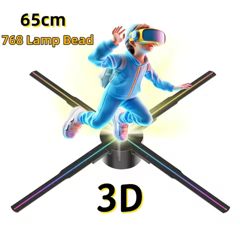 65cm HD 3D Hologram Fan Projector LED Sign Holographic Player support Video Shop Advertising Display