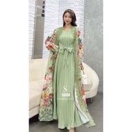 SOIRA DRESS STELAN LONG SET IMPORT BKK WANITA VIRAL//GAMIS IMPORT MIX OUTER BUNGA BY SOIRA VIRAL GAYA DRESS KOREAN