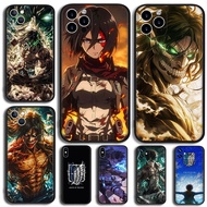 Black TPU silicone soft shell compatible 【DM-A1】cartoon Anime Attack on Titan for iPhone 5 5s SE 6 6