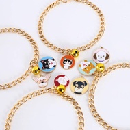 Pet Collar Cat Gold Chain Cat Cartoon Pendant Choker Adjustable Necklace Accessories
