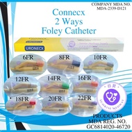 Connecx 2 ways Foley Catheter, 1 pc/pkt (Size:6FR/8FR/10FR/12FR/14FR/16FR/18FR/20FR/22FR)
