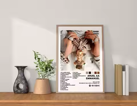 Anuel AA Tracklist Hasta La Muerte Real Hasta La Muerte Music Album Poster Wall Art Pictures Canvas 