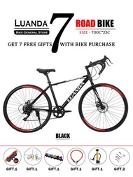 LUANDA 700C Road Bike Adult Bike Road Bike Alloy Wheels 7 Speed