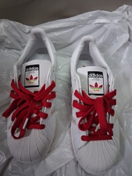 Adidas Superstar 紅色鞋帶