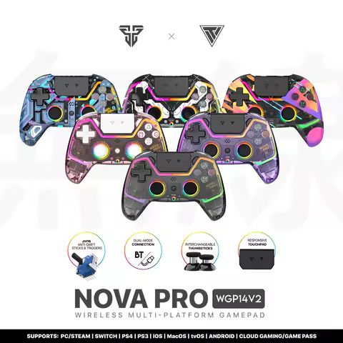 FANTECH NOVA PRO WGP14 V2 Wireless Gamepad With Hall Effect Joysticks & Triggers Gaming Controller F