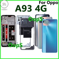 OGO For OPPO A93 4G CPH2121 Phone Battery Back cover Housing middle frame + LCD Front frame + Lens F