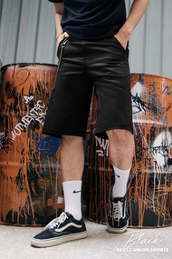 Simple&amp;Raw - กางเกงขาสั้น SK852 Union Shorts (Black)