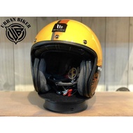 MT HELMET LE MANS/LE MAN/LE MENS/LE MEN 2 SV CAFE RACER B9 GLOSS GOLD ORIGINAL CLASSIC VINTAGE HELME