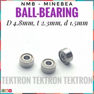 NMB Minebea Ball Bearing 4.8mm x 2.3mm hole 1.5mm Bearing Ballbearing