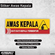 Sticker Beware of impact head Heart Sticker/ Beware of impact head Beware of Head Sticker/