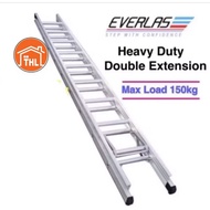 EVERLAS Heavy Duty Double Extension Aluminium Ladder 8x8 / 10x10 / 12x12 / 15x15