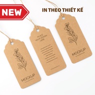 200 cái Tag treo Thẻ treo bằng giấy Kraft Tag In theo thiết kế riêng