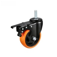 2/3/4 inch Caster Wheels Set of 4 Threed Stem Industrial Swivel Casters with Dual Locking A/B Brake 