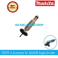 MAKITA 510139-6 Armature for GA4030 Angle Grinder Original Makita Spare Part