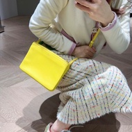 CELINE 黃色trio三合一金扣肩背斜背包22*15*3 98新配件塵袋