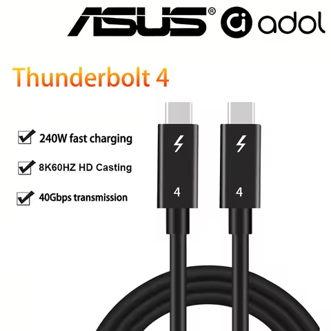 ASUS Thunderbolt 4 Coaxial Cable USB4 Type C to Type C 40Gbps 100W Fast Charging Cable for MacBook, 