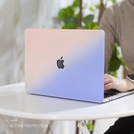 Pink/Blue Smooth Matte with Apple Logo Cut Out Macbook Case Casing Cover for Apple MacBook New Air Pro 13 14 15 16 M1 Chip 2022 M1 M2 Model Laptops Accessories