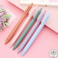 GS 1Pc Macaron Color Press Gel Pen / 0.5MM Creative Candy Color Student Learning Black Office Statio