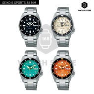 นาฬิกา Seiko 5 Sports ขนาด 38 มม. รุ่น SRPK29 SRPK31 SRPK33 SRPK35  SRPK29K SRPK31K SRPK33K SRPK35K ของแท้ ประกันศูนย์