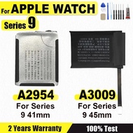 A2954 A3009 Battery For Apple Watch Series 9 Series9 iWatch9 41mm 45mm Brand-New Bateria + Adhesive 