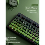 keycaps keycaps custom Matcha Side Engraved PBT Gradient Transparent Keycap Original Keyboard Cap 68