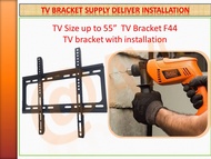 AVL F44 Fix TV Wall Mount Bracket for TV size up to 32" to 55" TV Bracket Installation  TV Installation  Bracket Installation  TCL  Prism  Xiaomi  Mi  Akira  Samsung  LG  Panasonic and other brand  VESA from 100 by 100 to 400 by 400 mm