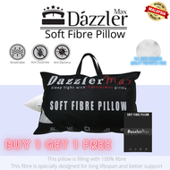 {Buy 1 Free 1} Dazzler Max Soft &amp; Comfortable Polyester Fibre Five Star Bedding Good Quality Hotel Pillow Large Size 19''x29''
