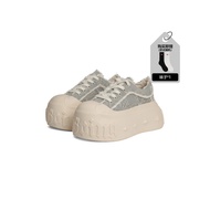 1807INF-008 GOTHIC LACE UP GOTHIC Canvas Shoes Cashew Flower Version Thick-Soled Heightening Casual 