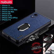 NUBULA For iPhone 11 Pro Max ip Xs Max Casing Bark Texture Leather Feeling hp iPhone X Xr CellPhone