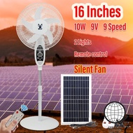 SYCAT GD-936S 16 Inch Solar Fan Stand Fan With Light Solar Fan With Panel Rechargeabl Floor Fan