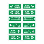Acrylic Evacuation Route | Evacuation Route Sign | Exit Emergency Exit/ur evacuation right and Kiri