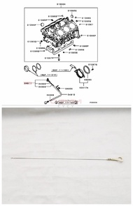 6G72 Engine Oil Dipstick Fit For Pajero Montero Shogun V73W V63W V87W V93W V97W MD368006 MD370103
